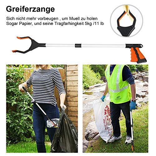 ZOJI Greifer,82cm Faltbare Greifer aus Aluminium mit rotierendem Gummigreifer,Greifzange für Senioren Klappbar Langer… – Bild 7