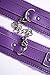 AoMoon Soft Comfortable PU Leather Handcuffs Wrist Adjustable (Purple)