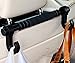Zento Deals Multifunction Car Back Seat Hook/Hanger - Black w/Two Sided Hangers