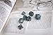 Forged Dice Co. Metal Polyhedral Dice Set of 7 - Storage Tin and Stickers - Metal Gaming Dice for RPG Games Gunmetal w/Ice Blue Numbers