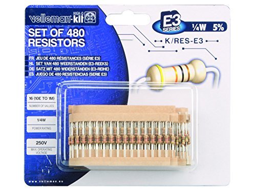 Velleman K/RES-E3 PACK OF 480 E3-SERIES RESISTORS