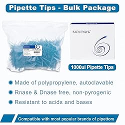 CryoKing 1000ul Pipette Tips, 1000Pcs Universal 1ml
