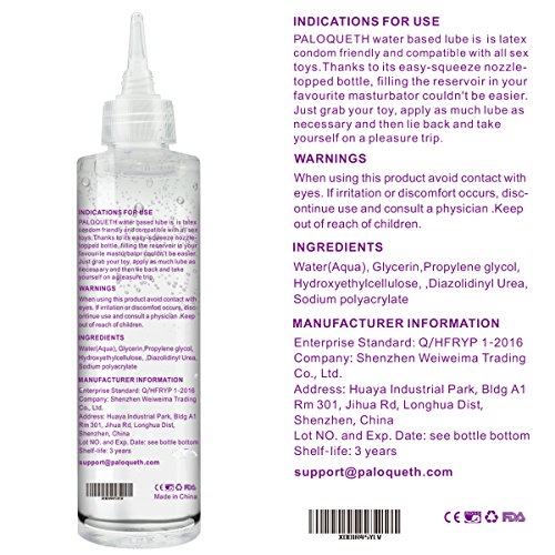 Water Based Lubricant for Women Vagina Dryness Male Silicone Toys, PALOQUETH Personal Lubricant for Sensitive Skin Paraben-Free Hypoallergenic 6.8oz - Thumbnail 6