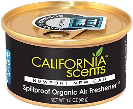 Air Freshener California Scents Spillproof Organic 1.5 Oz Can, Newport New Car