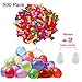 iRunning 500 Pack Self-sealing Water Balloons, Colorful Water Balloons Bomb with Refill Kits for Summer Water Balloons Fight