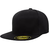 Joe's USA Flexfit 210 Structured 6 Panel Premium Wool Blend Fitted Hat - Bulk, Blank Caps