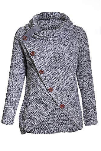 FIYOTE-Damen-Winterjacke-Warm-Strickjacke-Rollkragen-Cardigan-Strickpullover-Casual-Wrap-Wickel-Pullover-Sweater-7-Farbe-SMLXLXXL
