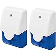 Seco-Larm SL-1312-SA/B Pack of 2 Mini Strobe Sirens, Blue Lens; Synchronized Piezo Siren and LED, Mounts in Single Gang Box or Surface Mount, High Impact Plastic Casing, Weatherproof