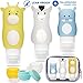 Portable Silicone Travel Bottles Set Leakproof Cosmetic Containers Refillable for Conditioner Lotion Body Wash Sunscreen Toiletries TSA Approved Cream Jar Included