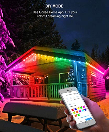 Led String Lights RGB & Warm White DIY APP Controlled Color Changing Hanging Light for Indoor and Outdoor Cafe Patio Commercial Party Holiday Decoration - Waterproof, Sync to Music,22Ft 6Bulbs