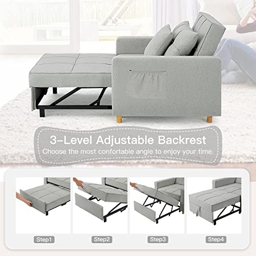 Esright 40 Inch Sleeper Chair Bed 3in1 Convertible Futon Chair Multi