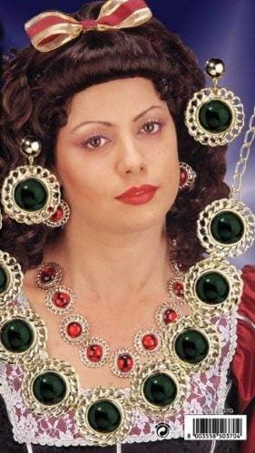 Renaissance Queen Set (Necklace ans Earrings), green