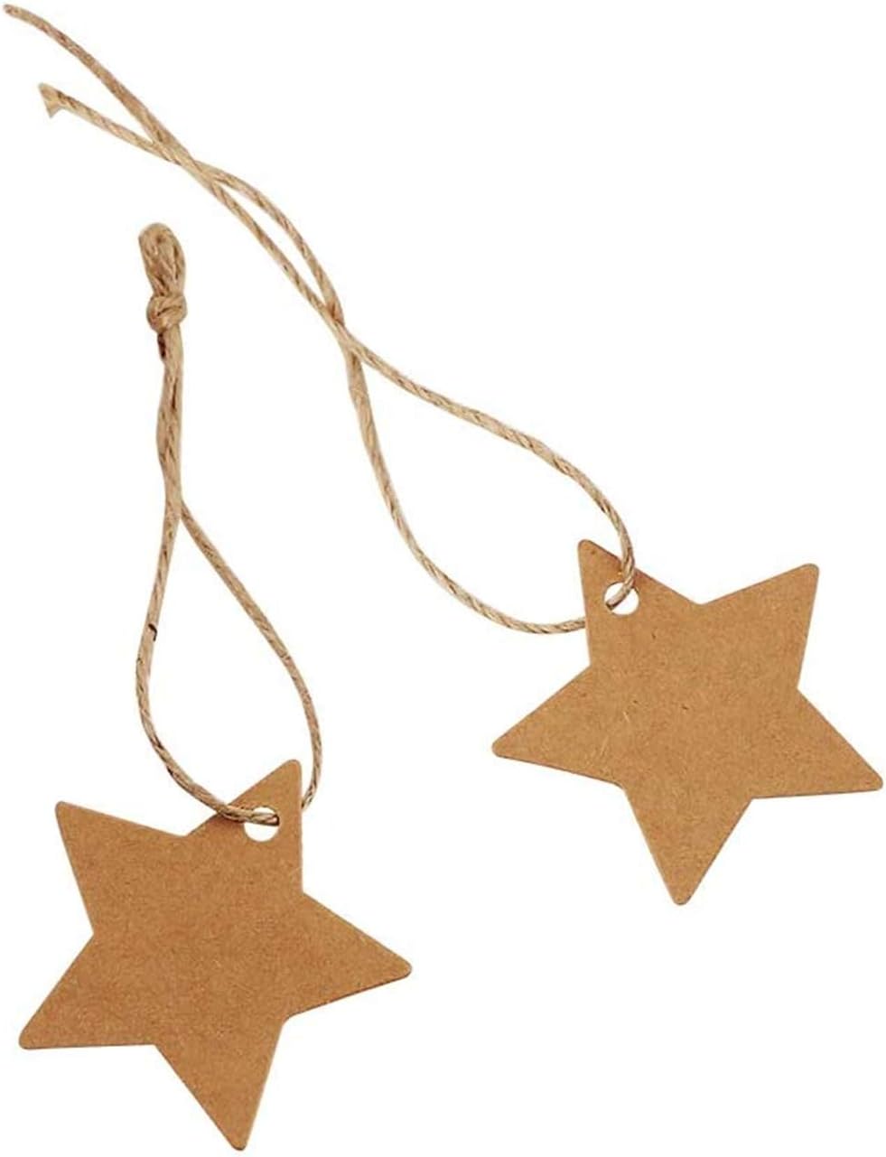 Kraft Paper Tag, 50pcs Star Gift Kraft Tags for Wedding Favour Cards DIY Tag, Gift Labels, Price Label (Star Tag-50Pcs)