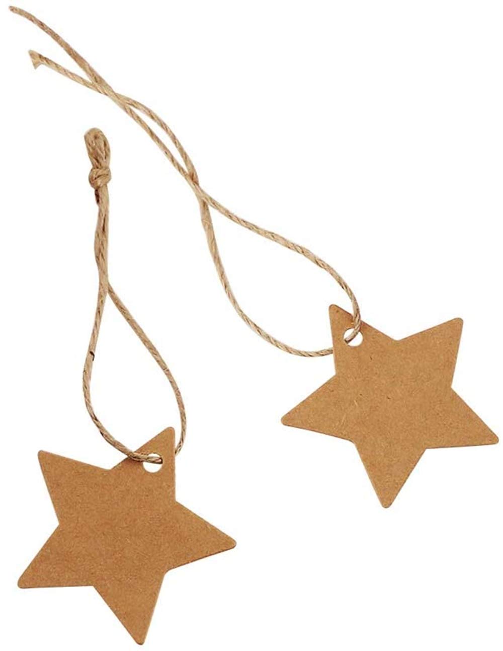 Kraft Paper Tag, 50pcs Star Gift Kraft Tags for Wedding Favour Cards, DIY Tag, Gift Labels, Price Label (Star Tag-50Pcs)