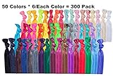 300 Pack No Crease Hair Ties Hair Ponytail Holders Elastic Styling Accessories Ribbon Bands by HBY