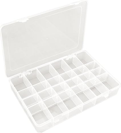 Caja organizadora de 24 cuadrículas de plástico transparente ...