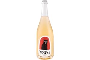 Woody's Sparkling Blanc de Blanc Non-Alcoholic Wine (750ml) | Alcohol-Free Wine Made from 100% Certified Organic California Grapes | Low Sugar, Gluten Free, Vegan