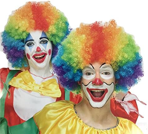 ClownWig Clown Costume Multi-color Afro Wig with Wig Cap