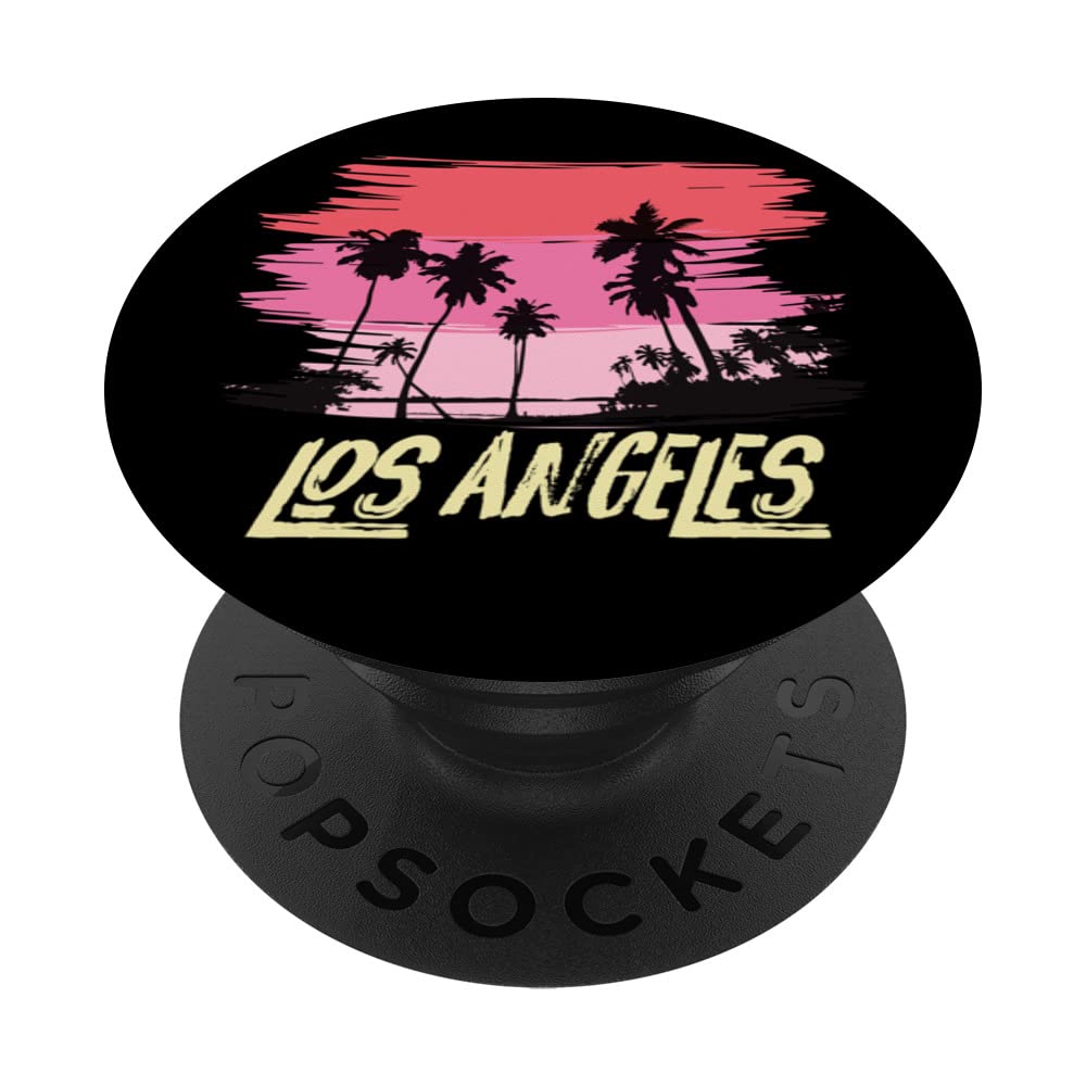 Los Angeles Palm trees LA Sunset California Venice Beach PopSockets Swappable PopGrip