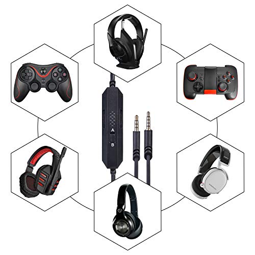 交換用ケーブル ヘッドホンオーディオ延長ケーブル ホーム ビューティー Ps4 Play B07yz1blln Station 1m Station A10 ヘッドセットコードリード Astro One A10 0 A30 A50用 インラインミュートボリュームコントロール マイク付き 0 Xbox 1m 4
