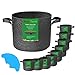 10-Pack 5 Gallon Grow Bags for Potato/Plant Container/Aeration Fabric Pots with Handles (Black)