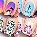 Whats Up Nails - Nail Vinyl Stencils Variety Pack 4pcs (Anchor, Palm, Hibiscus, Butterflies) for Nail Art Design
