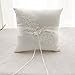 Awtlife Flower Wedding Ring Pillow Ivory Cushion Bearer for Beach Wedding 8.26 Inch