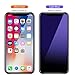 iPhone X Screen Protector Edge to Edge [2-Pack], Anti Blue Light Ray Glare Full Coverage Tempered Glass Screen Protector Film for Apple iPhone X iPhone 10 [Black 5.8’’] 3D Touch Compatible