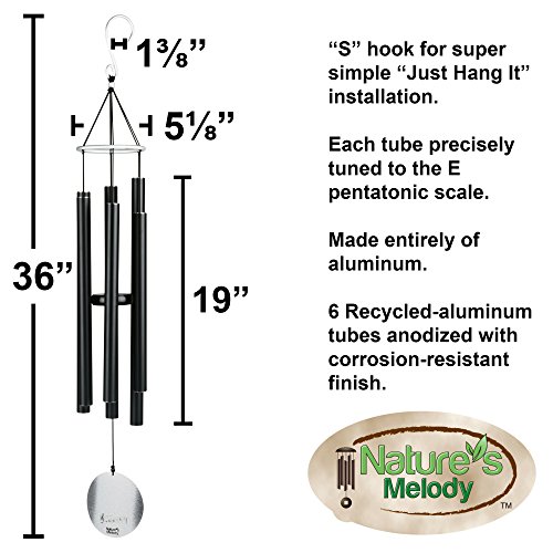 Nature's Melody Wind Chimes for Outdoor, Tuned Unique Metal Tubes, 36