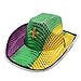 Windy City Novelties LED Light Up Sequin Cowboy Hat - Unisex (Mardi Gras)