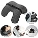 OlymFits Travel Pillow Memory Foam, Back Neck Support Pillow Sleeping, Nap, Airplane, Kids, Car Office. (Gray)