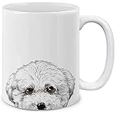 MUGBREW Bichon Frise Dog Ceramic Coffee Mug Tea Cup, 11 OZ