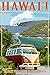 VW Van - Hawaii Volcanoes National Park (9x12 Art Print, Wall Decor Travel Poster)