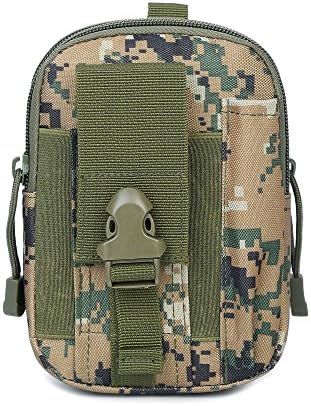 Outdoor multifunctional Tactical Holster Military Molle Hip Waist Belt Bag Wallet Pouch Purse Phone Case with Zipper for iPhone 7 6s Plus 5S Samsung Galaxy S7 S6 LG HTC and more (jungle digital color)