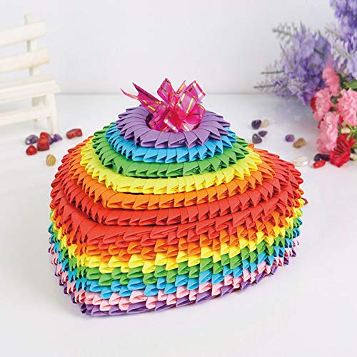 Amazoncom Rainbow Color Large 3d Origami Folded Paper