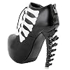 SHOW-STORY-Punk-Beige-Two-Tone-Lace-Up-Bone-Heels-Platform-Ankle-BootsLF80649