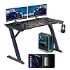 Bizzoelife Ergonomic Gaming Desk, 47Inch Z Shaped Home Office PC Computer Table, Gamer Workstation with RGB LED Lights…