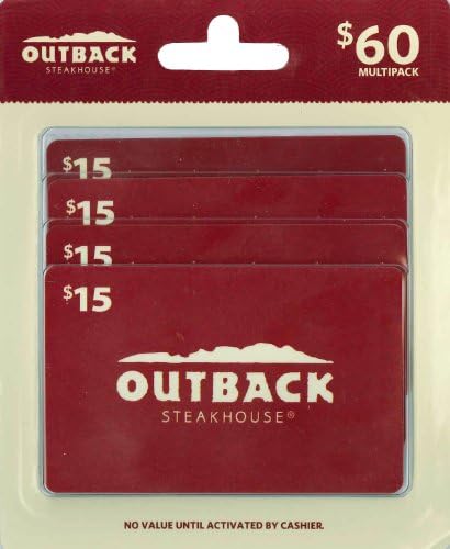 Outback Steakhouse Gift Cards, Multipack of 4 - $15