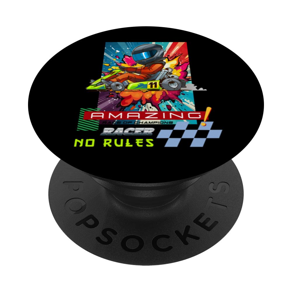 Cool Amazing Karting Race of Champions Illustration Graphic PopSockets Adhesive PopGrip