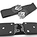 2 Pack Womens Vintage Wide Elastic Stretch Waist Belt Retro Cinch Belt