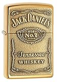 Zippo Jack Daniel's Tennessee Whiskey Emblem Pocket Lighter, High Polish Brass