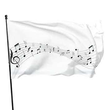 Amazon Com Cjfrdc Musical Notes Wave Background Design Fly Breeze