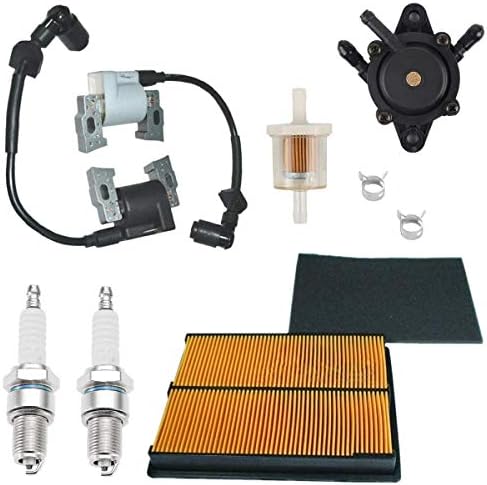 Left Right Side Ignition Coil + 17210-ZJ1-841 Air Pre Filter + 16700-Z0J-003 Fuel Pump for Honda GX610 GX620 & GX670 18HP 20HP 24HP GX610KS GX620K1 V-Twin Engine