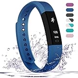 Teslasz Fitness Tracker, Sleep Monitor Calorie Counter Pedometer Sport Activity Tracker for Android and IOS Smart Phone,Blue