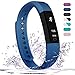 Teslasz Fitness Tracker, Sleep Monitor Calorie Counter Pedometer Sport Activity Tracker for Android and IOS Smart Phone,Blue