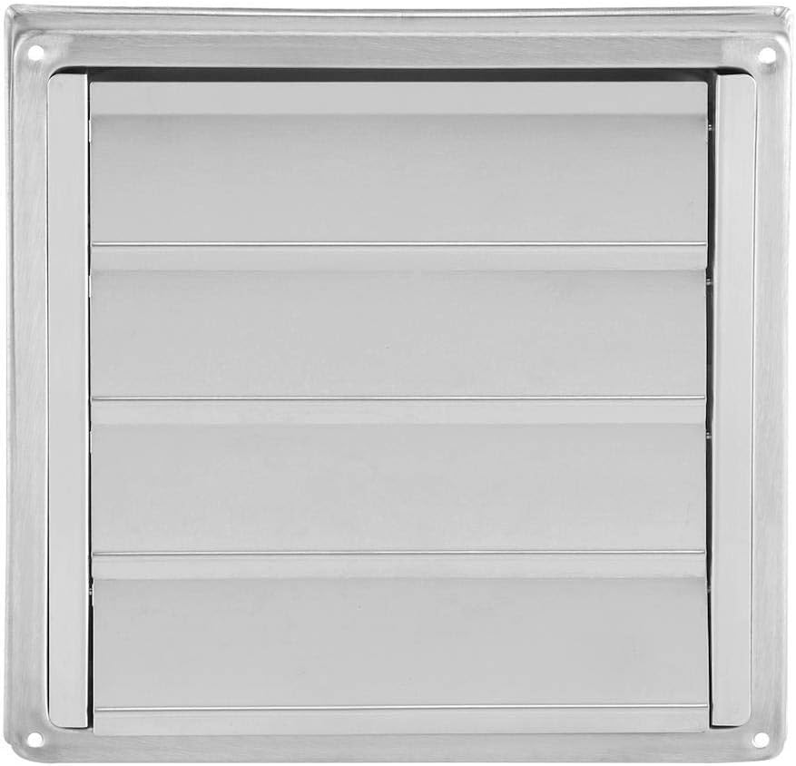 Samfox Vents - 100mm Stainless Steel Air Vent Square Tumble Dryer Extractor Wall Air Vent Exhaust Cover Outlet - Image 3