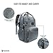 TradeBone Baby Diaper Bag Backpack Insulated with Charging Port (Medium, Grey)