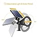 VicTsing 4 Pack Solar Spotlights,The Third Generation 2-in-1 Waterproof Adjustable 4 LED Wall / Landscape Solar Lights with Automatic On/Off Sensor for Driveway, Yard, Lawn, Pathway, Garden