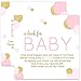 Pink and Gold Books for Baby Shower Cards, Invitation Inserts Girls Book Request, Bring Book Instead of Cards Poem, Cute Storybook-Theme Ideas, 25 Pack