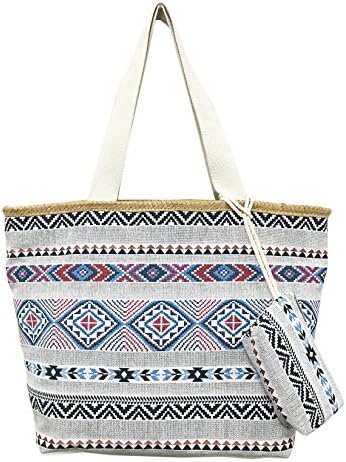 Laurel Tote Bag w/Pouch (Off-White)